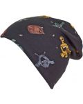 Pălărie pentru sezoanele de tranziție Sterntaler - Cu monștri, 49 cm, 12-18 luni, neagră - 1t