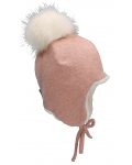 Pălărie de iarnă pentru copii cu pompon Sterntaler - Fetiță, 55 cm, 4-6 ani, roz - 5t