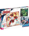 Puzzle pentru copii  Clementoni din 3 x 48 piese - The Avengers - 1t