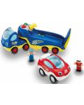 Jucarie pentru copii WOW Toys - Camion cu masina, concurentul Rocco - 2t