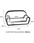 Canapea extensibilă dublă pentru copii Delta trade - Urs cu ochelari	 - 2t