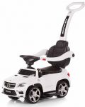 Mașină pentru copii cu mâner și baldachin Chipolino- Mercedes GL63 AMG, albă - 2t