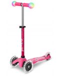 Trotineta pentru copii Micro - Mini Deluxe Magic LED, Pink - 1t