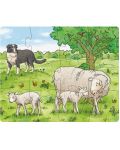 Puzzle pentru copii Haba - Animale de ferma, 3 buc - 2t