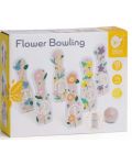 Bowling din lemn pentru copii cu flori Classic World - 2t