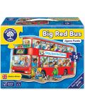 Puzzle pentru copii Orchard Toys - Marele autobuz rosu, 15 piese - 1t