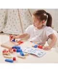 Joc pentru copii cu blocuri de lemn Viga - Compoziții de construcție 3D - 5t