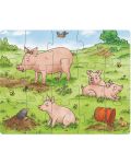 Puzzle pentru copii Haba - Animale de ferma, 3 buc - 3t