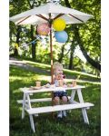 Masă de picnic din lemn pentru copii cu umbrelă Ginger Home - 8t