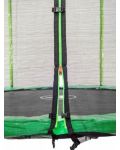 Trambulină pentru copii Atleto - Cu plasă și scăriță, 305 cm, verde - 3t