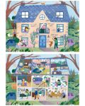 Puzzle pentrucopii Educa din 2 x 100 de piese - Casa în exterior și interior - 2t