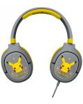 Casti pentru copii OTL Technologies - Pro G1 Pikachu, gri - 4t