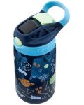Sticlă de apă pentru copii Contigo Easy Clean - Blueberry Cosmos, 420 ml - 3t