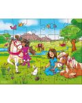 Puzzle pentru copii 3 in 1 Haba - Printese cu cai - 4t