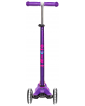 Scooter pentru copii Micro - Maxi Deluxe LED, Purple - 3t