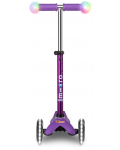 Trotineta pentru copii Micro - Mini Deluxe Magic LED, Purple - 3t