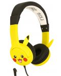 Căști pentru copii OTL Technologies - Urechi de cauciuc Pikacku, galben - 2t