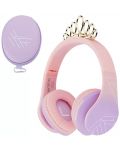 Căști wireless pentru copii PowerLocus - P2 Princess, roz - 1t