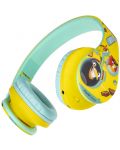Căști pentru copii PowerLocus - P2 Kids Angry Birds, wireless, verde/galben - 4t
