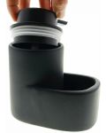 Dozator de săpun lichid cu suport pentru burete Hit - 13.5 cm, negru - 4t