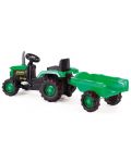 Tractor fara pedale Dolu - Cu remorca, verde - 3t