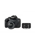 DSLR aparat foto Canon - EOS 2000D, EF-S 18-55mm, EF 50mm, negru - 1t