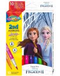 Colorino Disney Frozen II Markere cu doua varfuri 10 culori - 1t