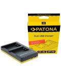 Încărcător dublu Patona - pentru baterie Canon LP-E17, negru/galben - 2t