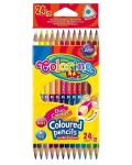 Creioane colorate cu doua capete  - 24 culori - 1t