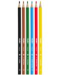 Creioane colorate cMilan - Triangular, 6 culori - 2t