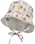 Pălărie de vară reversibilă pentru copii cu protecție UV 50+ Sterntaler - Jungle, 47 cm, 9-12 luni - 1t