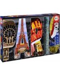 Puzzle Educa de 1000 piese - Colaj Paris - 1t