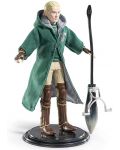 Figurină de acțiune The Noble Collection Movies: Harry Potter - Draco Malfoy (Quidditch) (Bendyfig), 19 cm - 2t