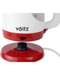 Ceainic electric - Voltz V51230F, 1300 W, 0,9 l, alb/roșu  - 2t