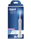 Periuță de dinți electrică Oral-B - Vitality 100 Sensi Ultra Box, albă - 3t