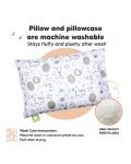 Pernă ergonomică KeaBabies Ergonomic Pillow - Bumbac organic, 33 x 46 cm, Savannah - 4t