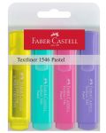 Set textmarker Faber-Castell 1546 - 4 culori, culori pastelate - 1t