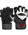 Mănuși de fitness RDX - L1, mărimea L, alb/negru - 1t