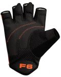Mănuși de fitness RDX - Sumblimation F6, negri/portocalii  - 2t