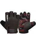 Mănuși de fitness RDX - T2 Half, negru/roșu - 1t