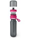 Sticlă filtrantă pentru apă BRITA - Fill&Go Active, 0.6 l, roz - 3t