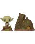 Figurina Funko Pop! Town: Star Wars - Dagobah Yoda with Hut (Bobble-Head), 15 cm,  #11 - 1t