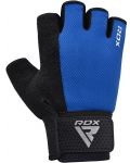 Mănuși de fitness RDX - W1 Half+, albastru/negru - 3t