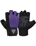 Mănuși RDX Fitness - W1 Half+, violet/negru - 2t