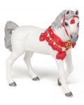 Figurina Papo Horse, Foals and Ponies - Cal arab alb cu ornamente rosii - 2t