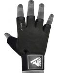 Mănuși de fitness RDX - T2 Half Finger Plus, mărimea L, negru - 2t