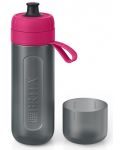 Sticlă filtrantă pentru apă BRITA - Fill&Go Active, 0.6 l, roz - 2t