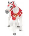Figurina Papo Horse, Foals and Ponies - Cal arab alb cu ornamente rosii - 3t