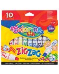 Colorino Markers - Zig Zag, 10 culori - 1t