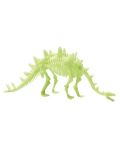 Figurina fosforescenta Brainstorm Glow Dinos - Stegosaurus, schelet - 2t